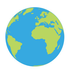 Earth Globe - World Map With Continents On Planet