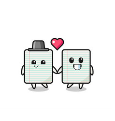 Paper Cartoon Character Couple With Fall In Love