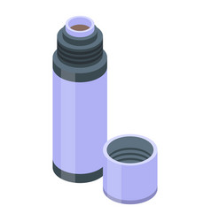 Tea Hot Thermos Bottle Icon Isometric Ice