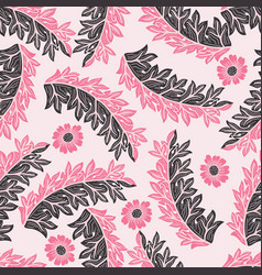 Acanthus Leaves Floral Seamless Pattern