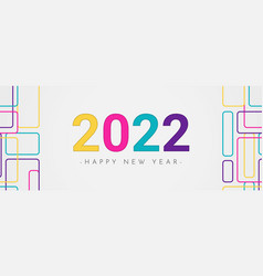 Colorful Debossed 2022 Numbers With Abstract