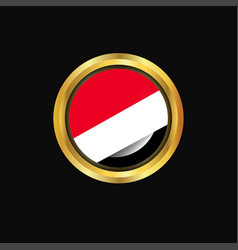 Principality Of Sealand Flag Golden Button