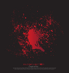 Abstract Blood Splatter Isolated On Black