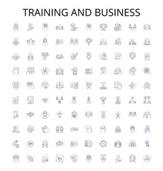 Training And Business Outline Icons Collection