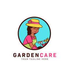 Flower Gardening Landscape And Lawncare Logo