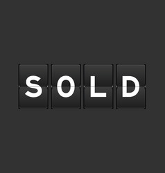 Black Color Analog Flip Board With Word Sold