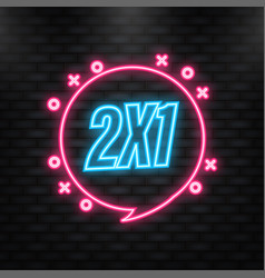 Neon Icon 2x1 Red Half Price Commercial Tag