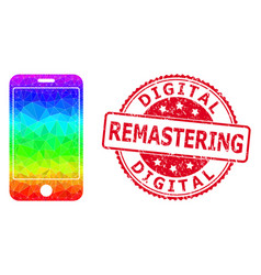 Round Distress Digital Remastering Seal Imprint