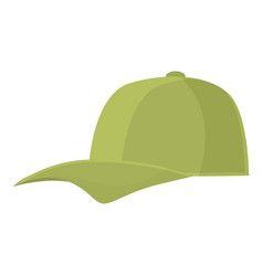 Green Baseball Cap Icon Cartoon Hat