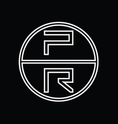 Rp Logo Monogram Abstract Inside Circle Stripe