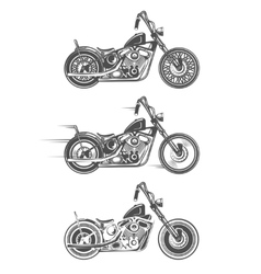Motorbike racing event poster in vintage style Vector Image