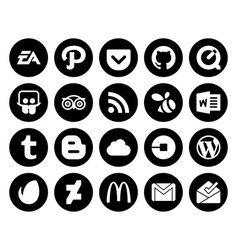 20 Social Media Icon Pack Including Car Icloud