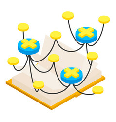 Decentralization Icon Isometric