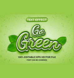 Go Green 3d Editable Text Effect