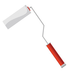 Paint Roller Brush On A White Background