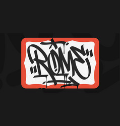 Red Abstract Flat Graffiti Style Sticker