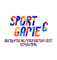 Sport Game Font Retro Trendy Geometric Alphabet