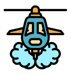 Wildfire Helicopter Icon Color Outline