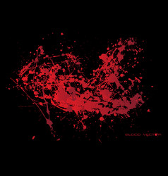 Abstract Blood Splatter Isolated On Black