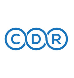 Cdr Letter Logo Design On White Background