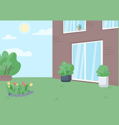 Empty Backyard Flat Color