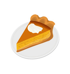 Slice Of Pumpkin Pie Or Custard