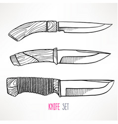 Three Hunting Sketch Knives