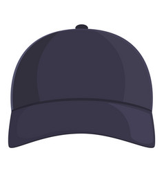 Black Baseball Hat Icon Cartoon Cap