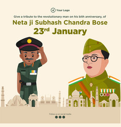 Neta Ji Subhash Chandra Bose Jayanti Banner Design