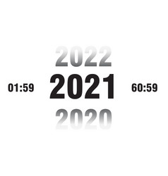 New Year 2022 Countdown On Isolated Background