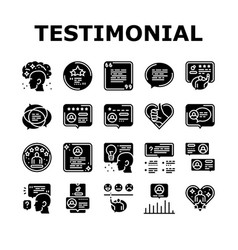 Testimonial Customer Review Icons Set