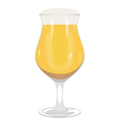 Tulip Beer Glass With Light Beer