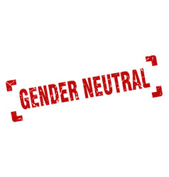 Gender Neutral Stamp Square Grunge Sign Isolated