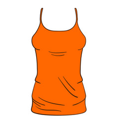 Orange Women Tank Top Cartoon