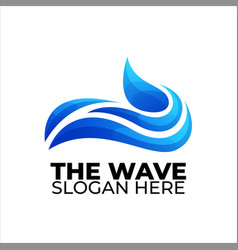 Wave Logo Colorful Gradient Style