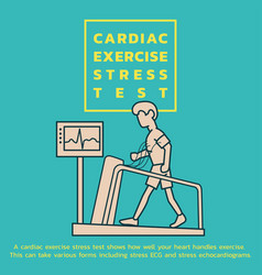 Cardiac Exercise Stress Test Icon Design