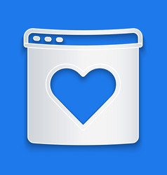 Paper Cut Dating App Online Laptop Concept Icon