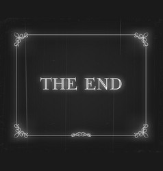 Silent Movie Cinema Film End Screen Vintage Border