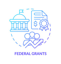 Federal Grants Blue Gradient Concept Icon