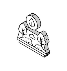 Green Roofs Living Isometric Icon