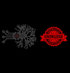 Rubber Knowledge Stamp And Web Net Digital Neural