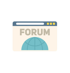 Web Forum Icon Flat Online Business