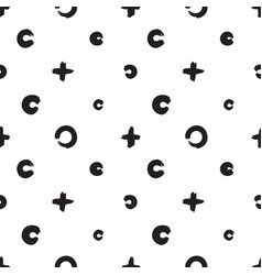 Hand Drawn Seamless Pattern X And O Symbols