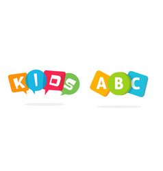 Kid Care Logo For Child Kindergarten Preschool