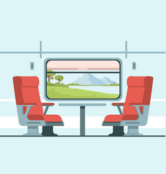 Modern Interior Of Train Car With Armchairs