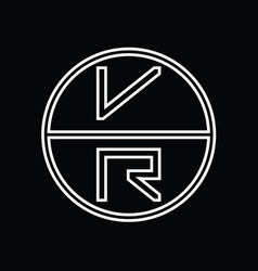 Rv Logo Monogram Abstract Inside Circle Stripe