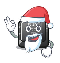 Santa Num Lock On A Keyboard Mascot