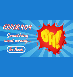 Something Went Wrong Concept Banner Comics