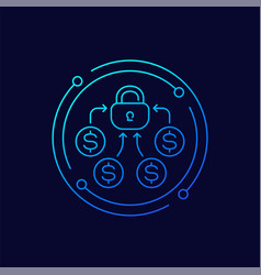 Locked Funds Icon Linear Design