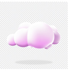 3d Cloud Isolated Background Render Soft Round